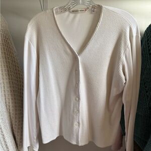 Victoria's Secret Ivory Button-Up Cardigan